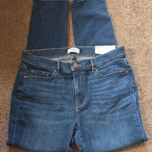 LOFT Skinny Jeans in Dark Blue Wash